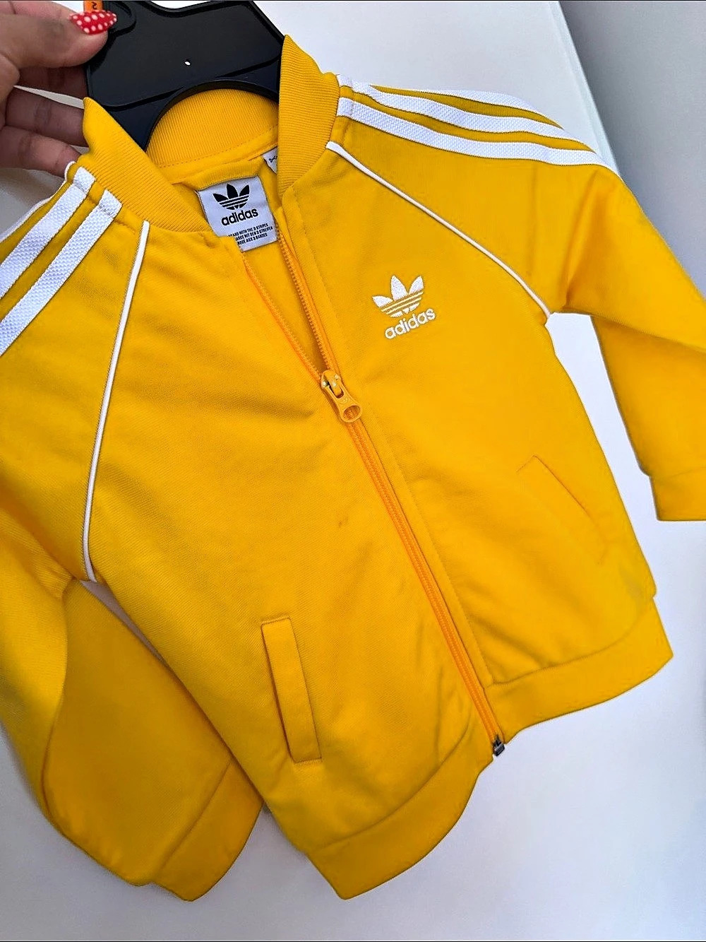 adidas Originals Superstar Track Jacket Kids Yellow & White Girls 12-18M